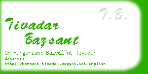 tivadar bazsant business card